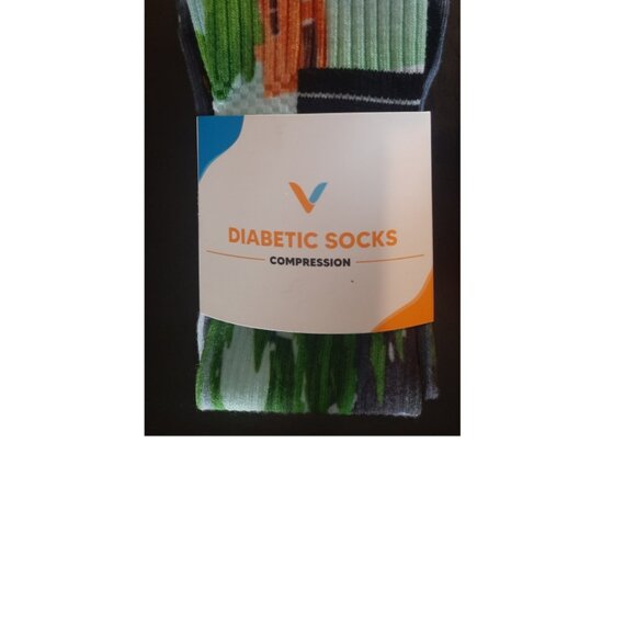 Viasox Diabetic Compression Socks Silent Night Medium Women's 5-9 Men's 6-8 - Picture 1 of 2